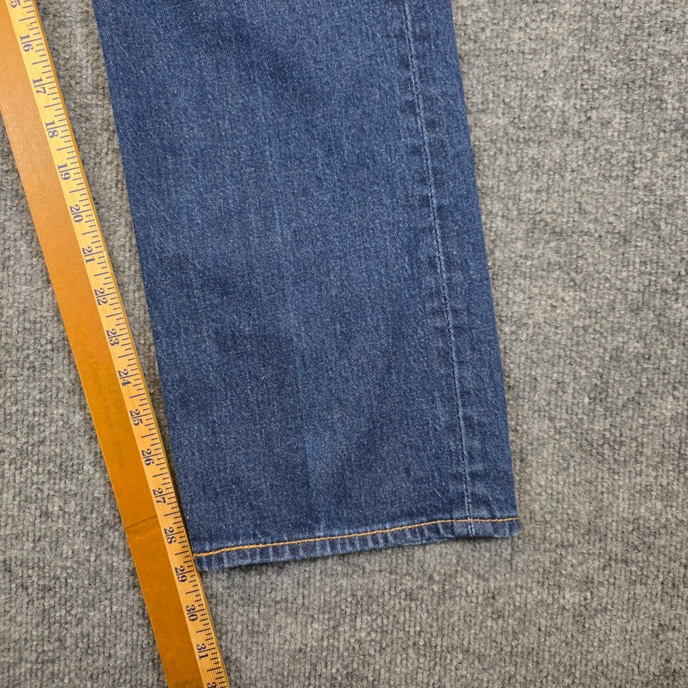 Levis 501 Original Fit Jeans Mens 34x30 Blue Denim Button Fly Straight Leg Dad - Picture 9 of 13